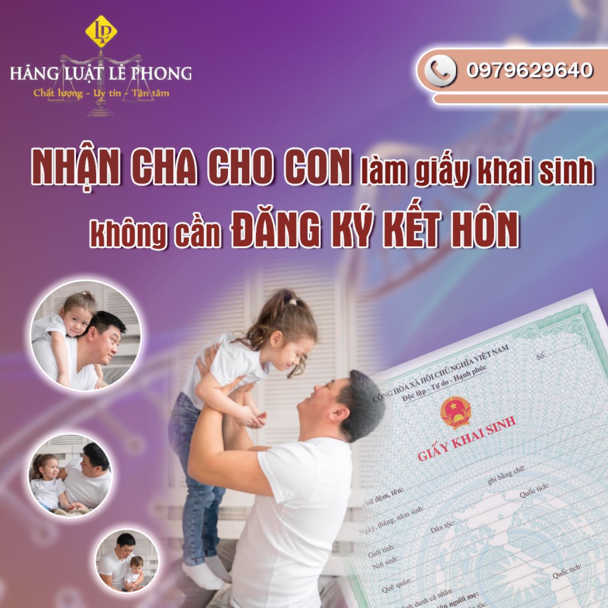 GẶP RẮC RỐI VỚI GIẤY TỜ, THỦ TỤC, THẨM QUYỀN, CHƯA ĐĂNG KÝ KẾT HÔN MUỐN NHẬN CHA CON